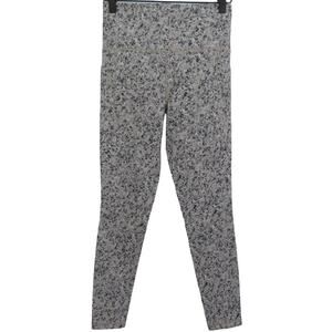Athleta Womens Sz S Black White Gray Speckled High Waist Leggings Wide Waistband